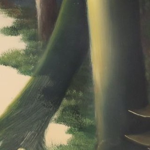 Ausschnitt aus dem Titelbild der Tagung, einem Ölbild mit Waldmotiv. (Maler: Holzkaemper)